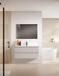 Saniclass Prime Blend Badkamermeubelset - 100x55x46cm - 1 rechthoekige keramische wasbak wit - 1 kraangat - 2 lades - rechthoekige spiegel - mat cotton (beige)