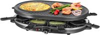 Daily Home Raclette Grill 8 Persoons Ovaal Anti-aanbaklaag Zwart