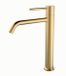 Wiesbaden Wastafelkraan Style Opbouw Hoog Mengkraan Rond Geborsteld Goud 1 Greeps