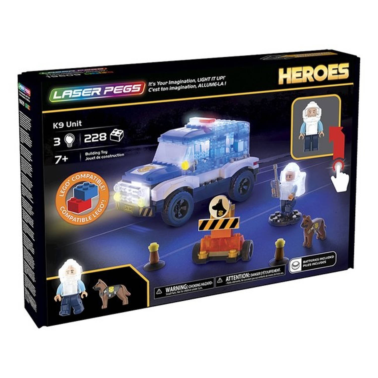 Laser Pegs heroes k9 unit - bouwset