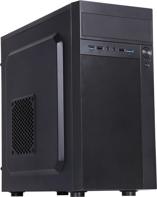 itek THEON Mini Tower - Zwart - 500 W - Micro-ATX