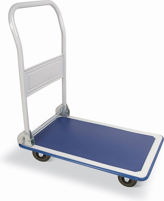 Merkloos Erro Plateauwagen - Transportwagen - Inklapbaar - 150KG - Blauw