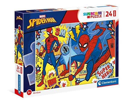 Clementoni - Marvel, Spiderman-24 Maxi Piece kinderpuzzel, gemaakt in Italië, vanaf 3 jaar 24216