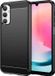 Techsuit Hoesje geschikt voor Samsung Galaxy A25 - Carbon Silicone Back Cover - Zwart