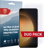 Rosso Screen Protector Ultra Clear Duo Pack Geschikt voor Samsung Galaxy S23 | Folie | 2 Stuks