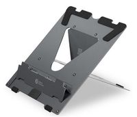 BakkerElkhuizen Ergo-Q 160 Notebookstandaard - Zwart/Donkergrijs