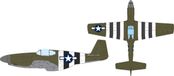 Eduard Modelbouwpakket - JX354 US National Insignia - D-Day Stripes voor North American P-51 B Accessoires set - 1:32 - Maquette
