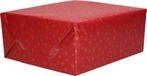 Bellatio Decorations Luxe Kerst inpakpapier - cadeaupapier - 3x rollen - rood/goud - Kerst Sterren - 250 x 70 cm