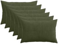 vidaXL Kussensloop ALMELO Groen 40 x 60 cm Katoensatijn 6 stuks