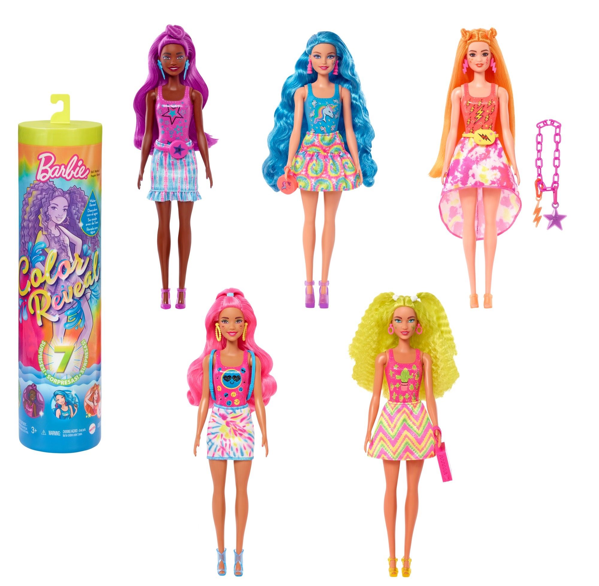 Barbie Color Reveal Neon Tie-Dye Series Assortment - HCC67