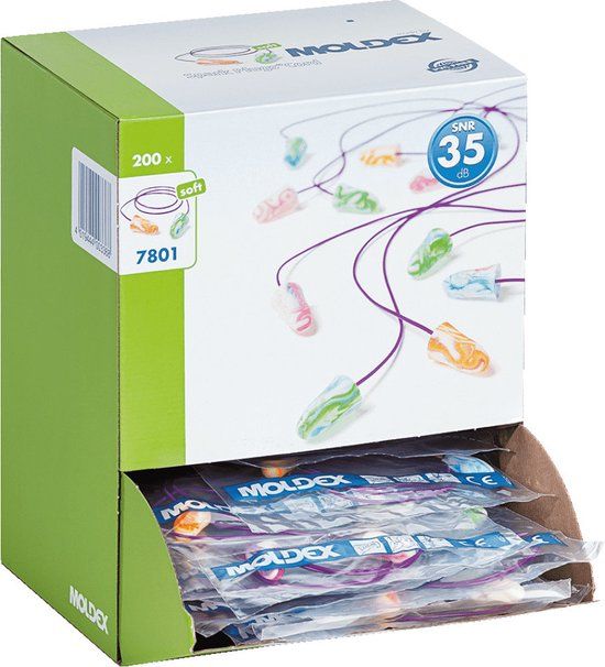 Moldex Spark Plugs - 200 Pairs - Foam Earplugs - SNR 35dB