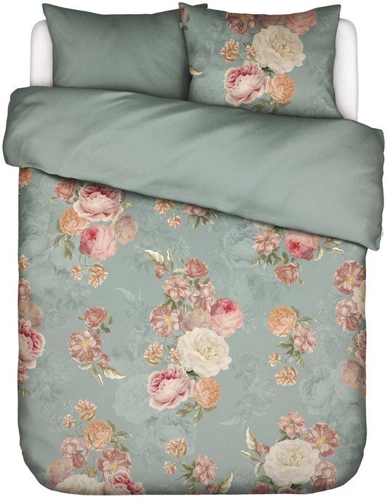 Essenza Orianna Dekbedovertrek Dusty teal - Lits-Jumeaux XL – 260x200/220 cm
