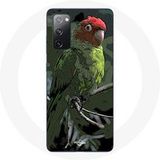 Maniacase Hoesje voor Samsung Galaxy S20 FE Pionus Papegaai Rood Groen