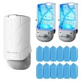 Homealexa Insectenval voor binnen, uv-led, tegen fruitvliegen, motten en vliegende insecten, vrij van chemicaliën en geluidsarm, 2 stuks met 12 plakkaarten