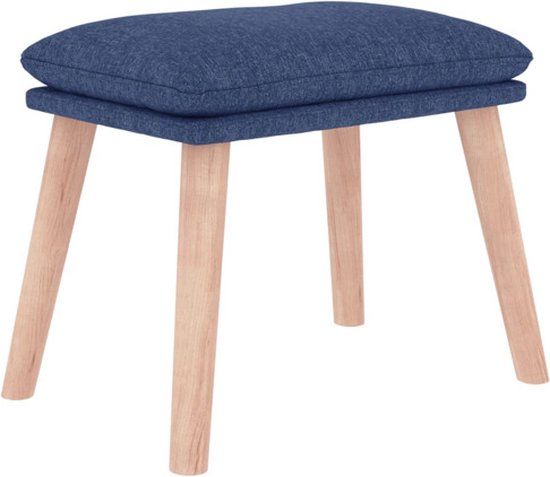 vidaXL Voetenbank 45x29,5x35 cm stof blauw