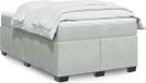 vidaXL Boxspring met matras fluweel lichtgrijs 120x200 cm