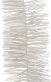 Decoris Lametta kerstslinger - 2x - wit - 270 x 7 cm - tinsel - kunststof