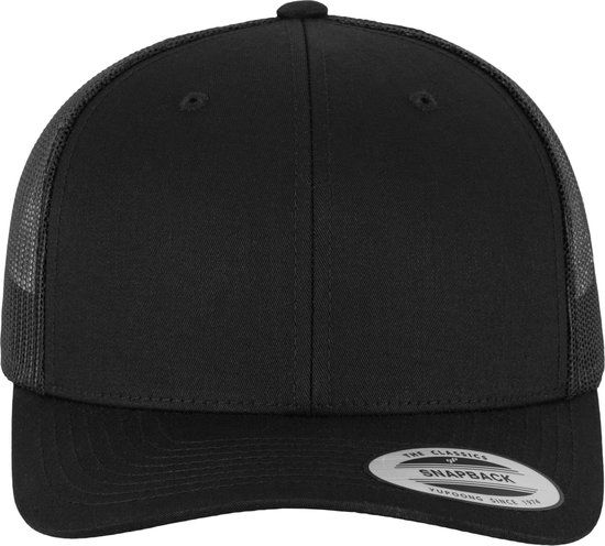 Flexfit Retro Trucker Unisex Cap - Zwart
