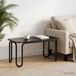 Maison Exclusive Table basse, noir, 79,5 x 40 x 36 cm, panneau de particules