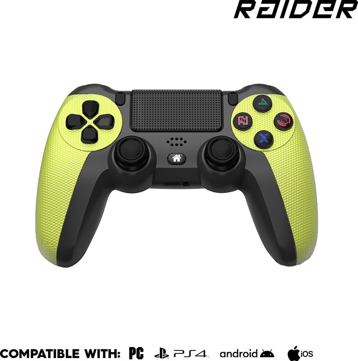 Raider PRO Game Controller - Draadloos - Bluetooth - Geel