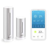 Netatmo Weerstation voor binnen en buiten, met draadloze buitensensor, compatibel met Amazon Alexa en Google Assistant, NWS01-EU (gereviseerd)