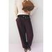 Mango wide leg low waist broek donkerpaars