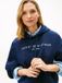 Tommy Hilfiger Dames Hoodie Donkerblauw/Wit L