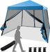 COAST™ Tente de réception avec pieds inclinés - 3x3m - Bleu