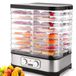 COOCHEER Voedseldroger met 8 etages, fruit- en groentedehydror, 400 W, met timer 72 uur en instelbare temperatuur, mechanische instelling, BPA-vrij