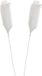 Mica Decorations Pluimgras losse steel/tak - 2x - wit - 104 cm