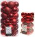 Kaemingk B.V. Décoration de Noël boules de Noël en plastique rouge 4-6 cm lot de 53x pièces