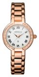 Montre Orphelia Dameshorloge, kwarts, analoog, de mooie armband van roestvrij staal, bezel met stenen, Rosé goud, armband