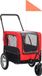 vidaXL Fietstrailer en Kinderwagen 2-in-1 Rood en Zwart - Hond - 135 x 56 x 97 cm