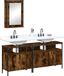 Maison Exclusive - Ensemble de meubles de salle de bain 3 pièces en bois composite chêne fumé