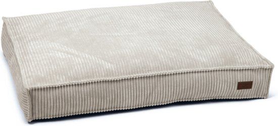 Designed by Lotte Ribbed Hondenkussen - Lichtgrijs - 100x70cm