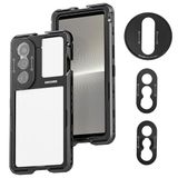 NEEWER Xperia 1 V Cage, Quick Release Video Rig Case Telefoon Stabilizer Houder voor Opnemen Filmen, 67mm Filter Adapter, 17mm Lens Backplate, T Mount Lens Backplate Compatibel met Moment Sony, PA087