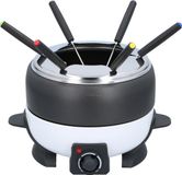 Cuisinier Deluxe Fondue Cuisinier Deluxe Elektrisch 800W – Fonduepan 2L voor 6 Personen - Geschikt voor Kaasfondue en Chocolade Fondue – Incl. Fonduevorken – Instelbare Temperatuur – RVS met Antiaanbaklaag