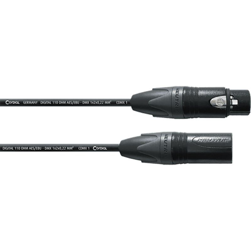 Cordial CDX5-1 DMX XLR Male - XLR Female 5-Pin Cable 5m