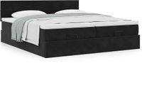 Maison Exclusive - Cadre de lit ottoman avec matelas, noir, 160x200 cm, velours