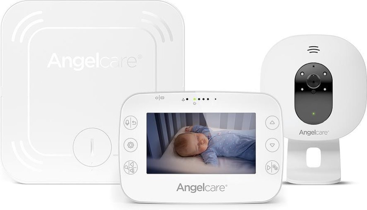 Angelcare AC327 - Babyphone Video mit Bewegungsmelder, Anzeige der Temperatur 4,5 Zoll - Infrarot-Nachtsicht - WeiÃŸ