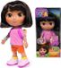 Dora l'Exploratrice Poupée, Interactive, Bilingue Français et Anglais, 30 cm, Avec Sac à dos et Carte, 3+ ans