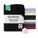 Komfortec Jersey Stretch Hoeslaken 200x200 cm - Fitted Sheet - Rondom Elastiek - 100% Katoen - Zwart