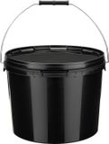 Garronda Emmer met Deksel - 10 L - Zwart