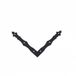 Domax Équerre décorative - Noir - 200x200x30x3mm - 5 Pièces