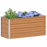 vidaXL Verhoogde plantenbak lichtbruin 100 x 40 x 45 cm