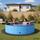 vidaXL Zwembadbodemmat, 16 stuks, Ø 235 cm, rond, EVA-schuim, zwart