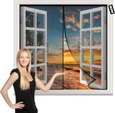 Rideau anti-mouches lavable - Insectifuge - 120x120cm - Noir