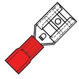 Enzo Kabelschoen vlaksteker female rood 6.3x0.8mm