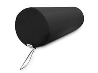 Wellcore Massagecilinderkussen, 60 x 20 cm, kunstleer, afneembare overtrek, schuimvulling, voor yoga, fitness, massagestoel, ergonomisch, zwart