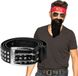 Boland Set de déguisement Biker/Rocker - Hommes - Bandana rouge / ceinture avec clous / barbe avec moustache